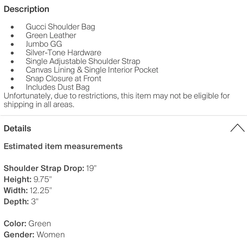 Green Jumbo GG Embossed Leather Medium Flap Messenger Bag used  photo shoot - Picture 10 of 10